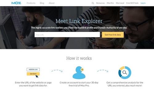 Domain Authority Moz Link Explorer