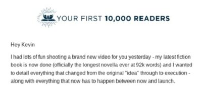 Email Newsletter Design Primi lettori 10K