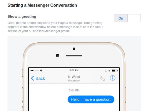 Instant Replies Setting For Facebook Messenger