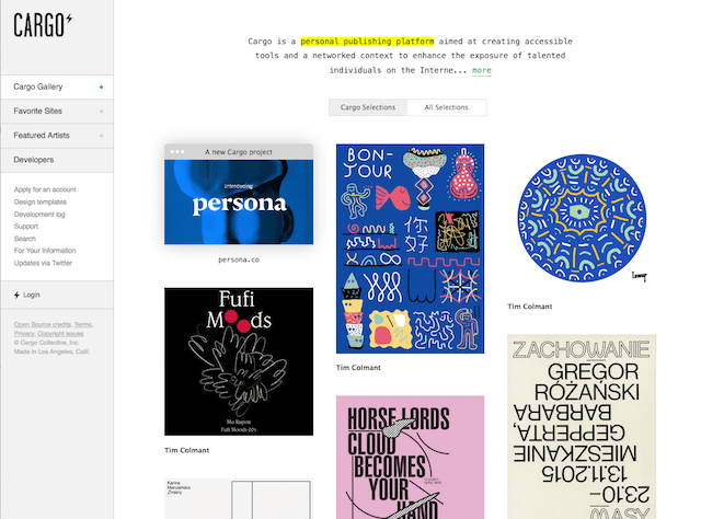 Free Online Portfolio Websites Cargo