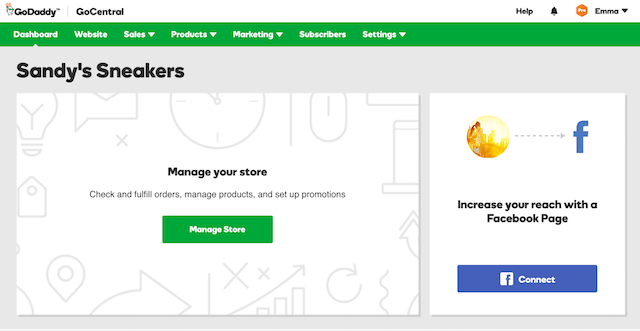 GoCentral Text Message Notification Manage Store