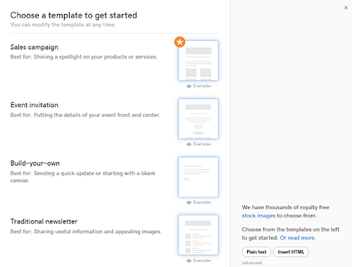GoDaddy Marketing Choose Template
