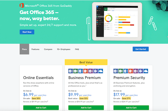 email godaddy com office 365