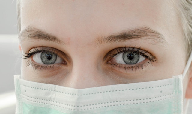 Healthcare Worker in Mask Closeup