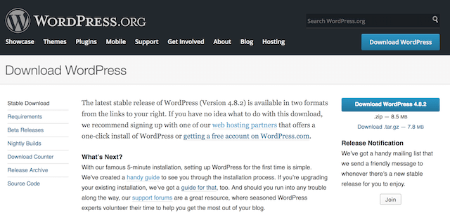 Download WordPress Page at WordPress.org