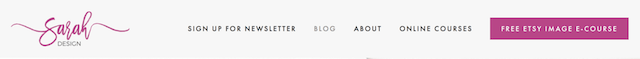 een Blog Header maken Sarah