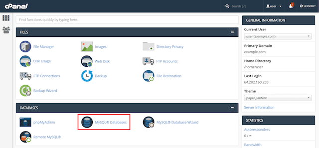 MySQL Database Creation in phpMyAdmin