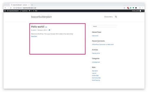 How To Use Beaver Builder Hellow World Screen