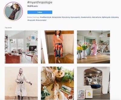 Instagram Marketing Strategy Anthropologie Hashtag Example