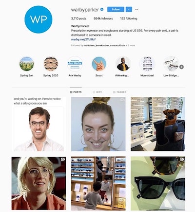 Instagram Marketing Strategy Warby Parker