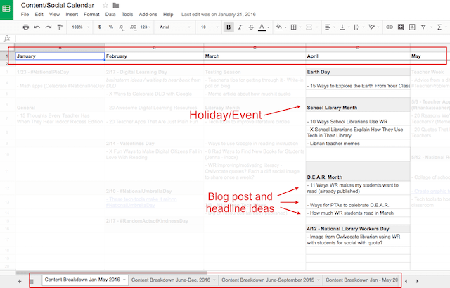 Learn How To Blog Content Calendar