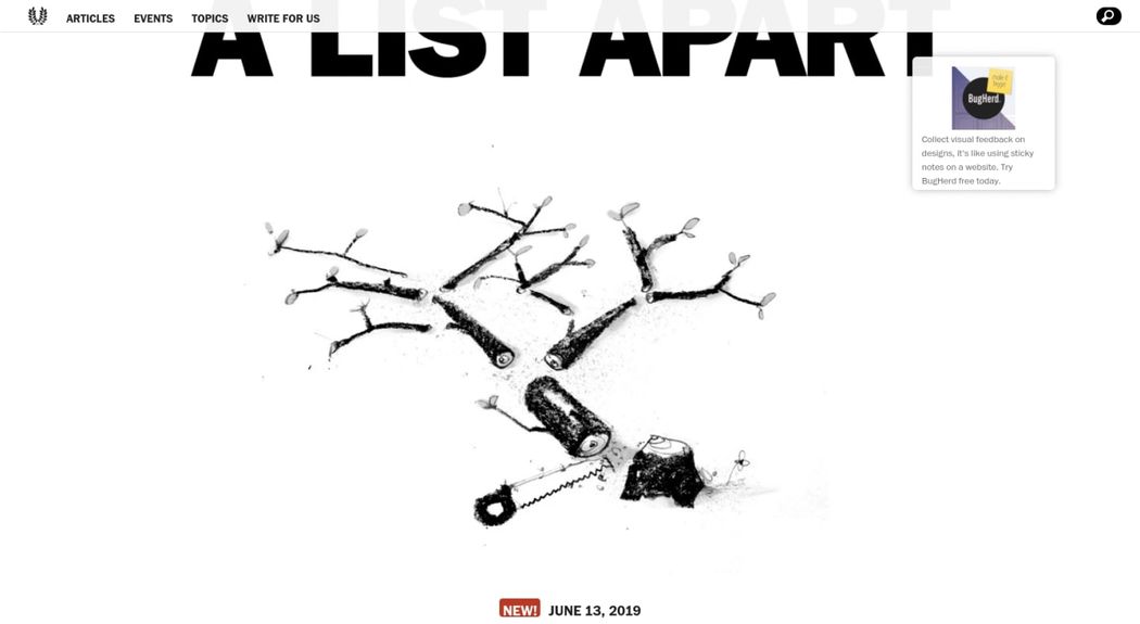 A List Apart is one of our essential web design blogs for beginner designers.
