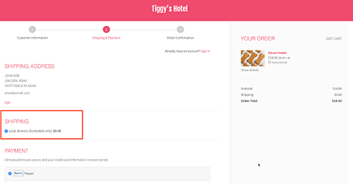 Local Delivery Shipping Option
