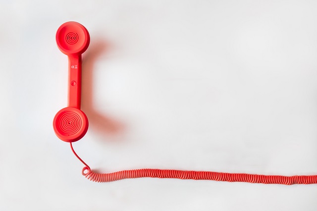 Red Phone With Cord