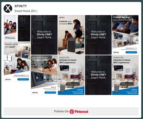 Xfinity Pinterest Page
