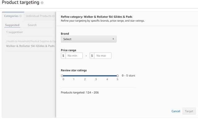 Product Targeting Refine Category