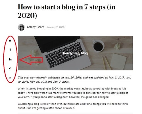  Promote Blog Share Button Example