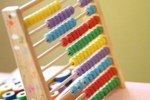 Rainbow Abacus Represents Work of Accountant
