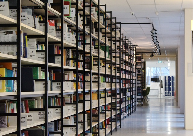 Row Of Books On A Shelf