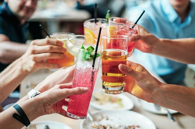 SEO For Restaurants Customers Toasting