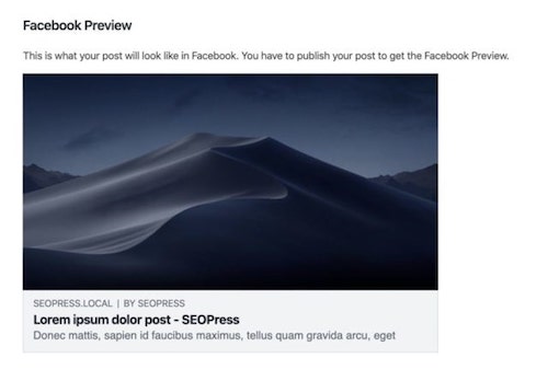 SEOPress Facebook Preview