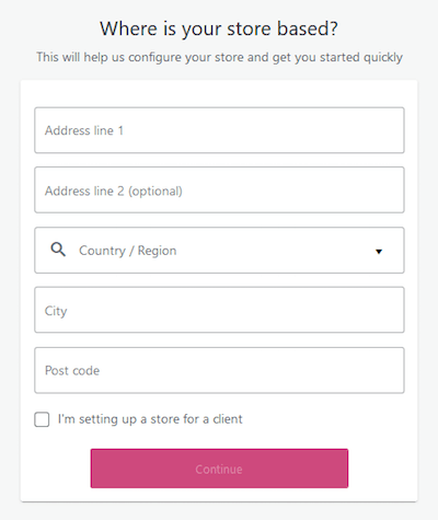Store Setup WooCommerce