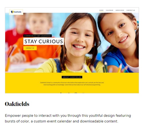 Example of GoDaddy Websites + Marketing Educational Template