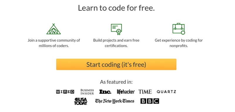 freeCodeCamp gives you hands-on web design experience for free.