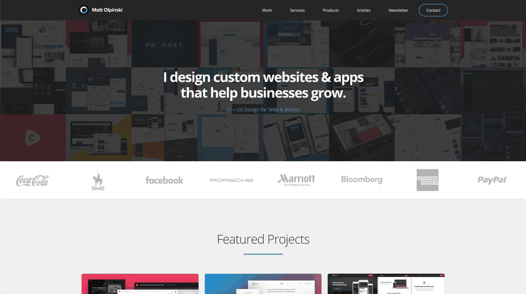 The web design portfolio of Matt Olpinski