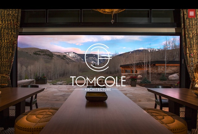 The website for Tom Cole Architecture told a simple story through dynamic design.
