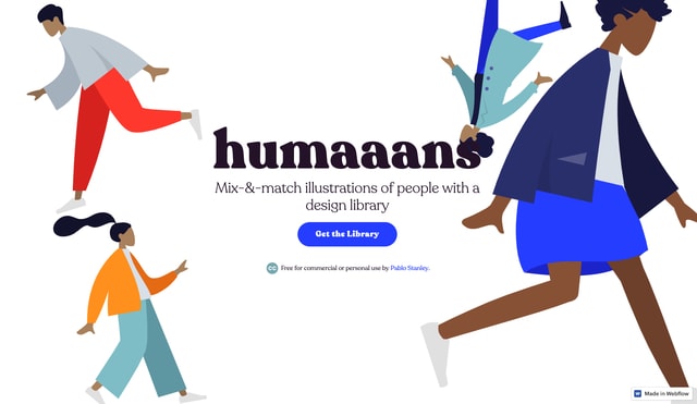 Humaaans lets designers quickly create illustrations of people of all kinds.