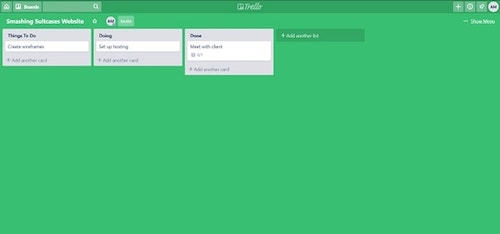Website Project Management Trello