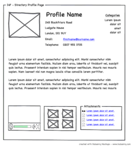 Website Wireframe Example