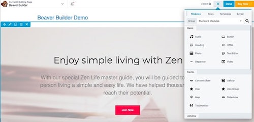 WordPress Page Builders Beaver Builder Demo