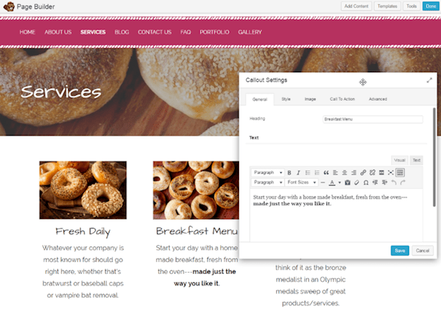 WordPress Websites Page Builder Changes