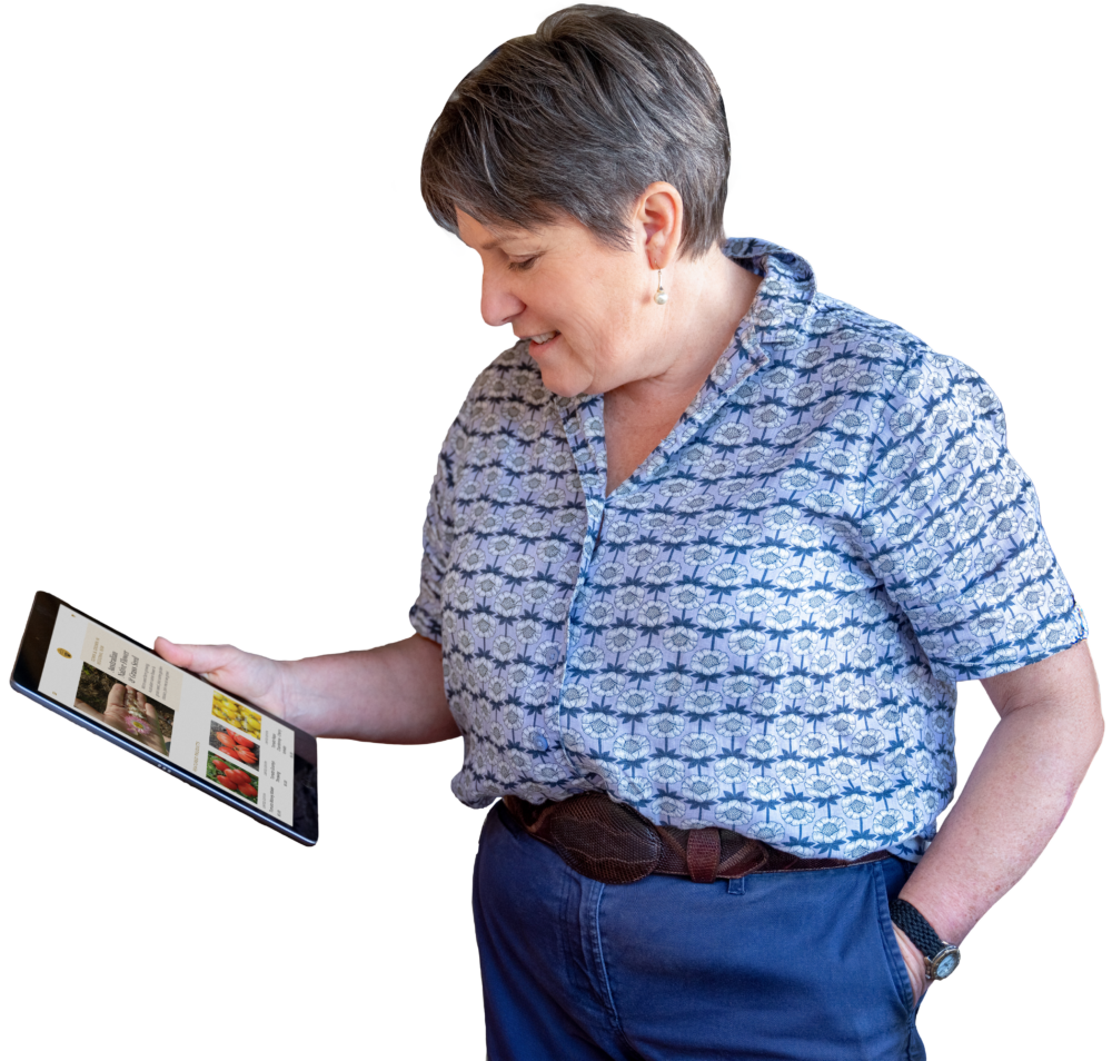 Person holding tablet