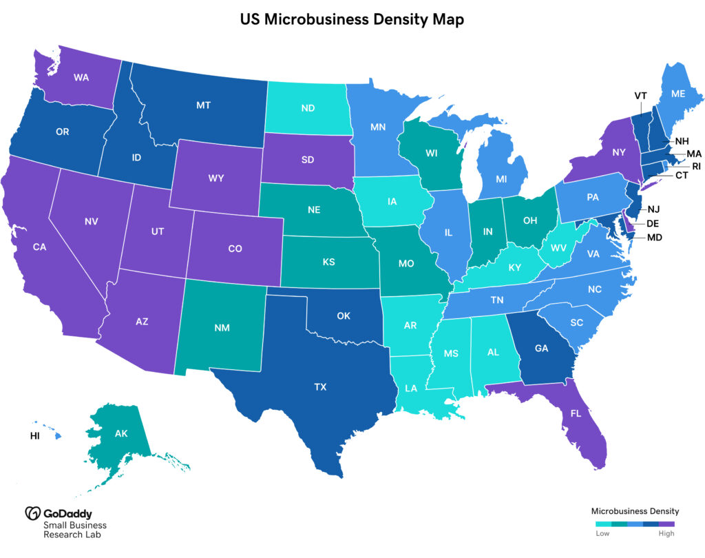 US Microbusiness Density Map