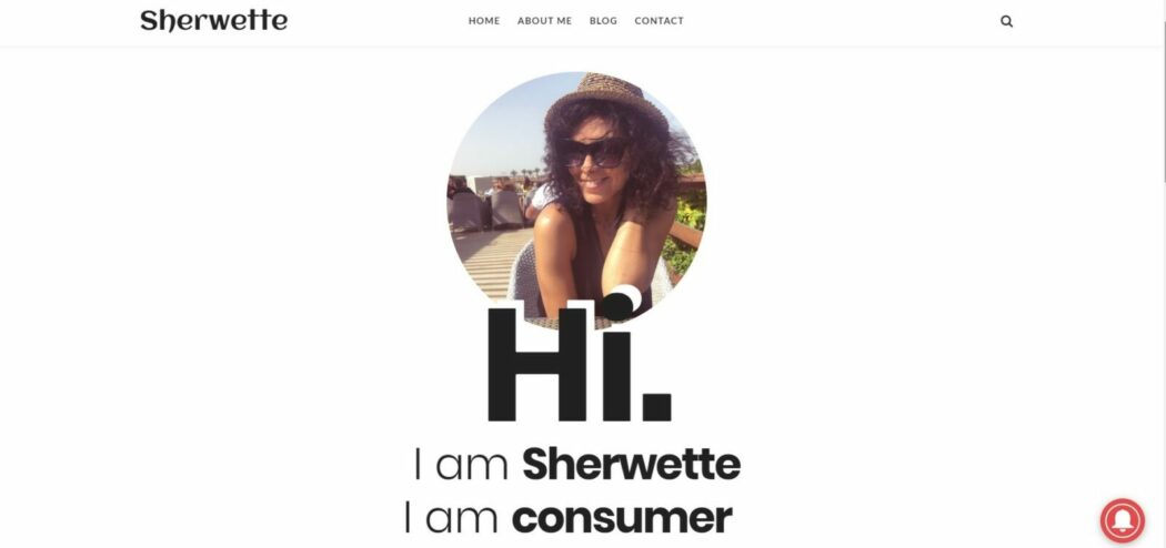 Sherwette consumer behaviour blog homepage