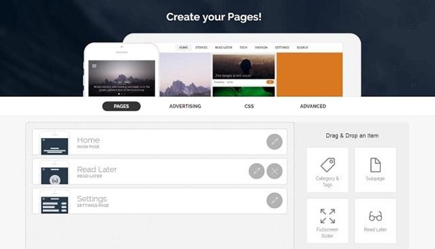 app pages templates