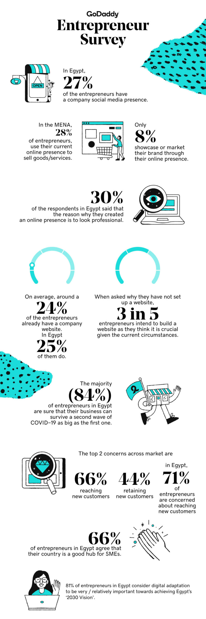 entrepreneurship survey results infographic egypt