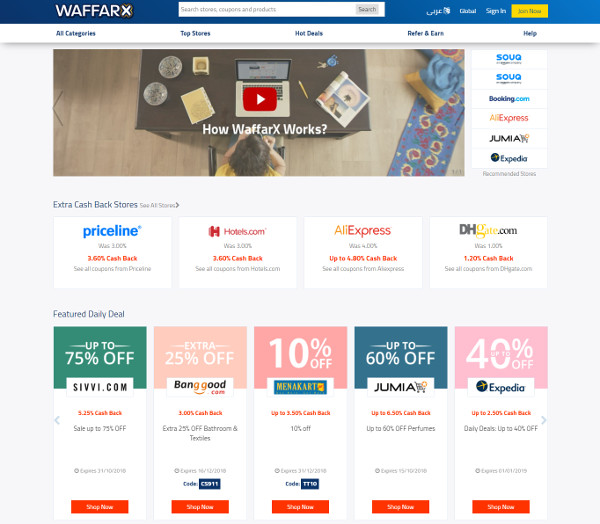 affiliate waffarx cashback daily deals