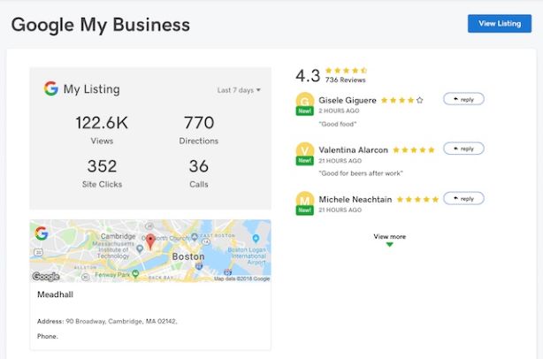 google my business listing monitor