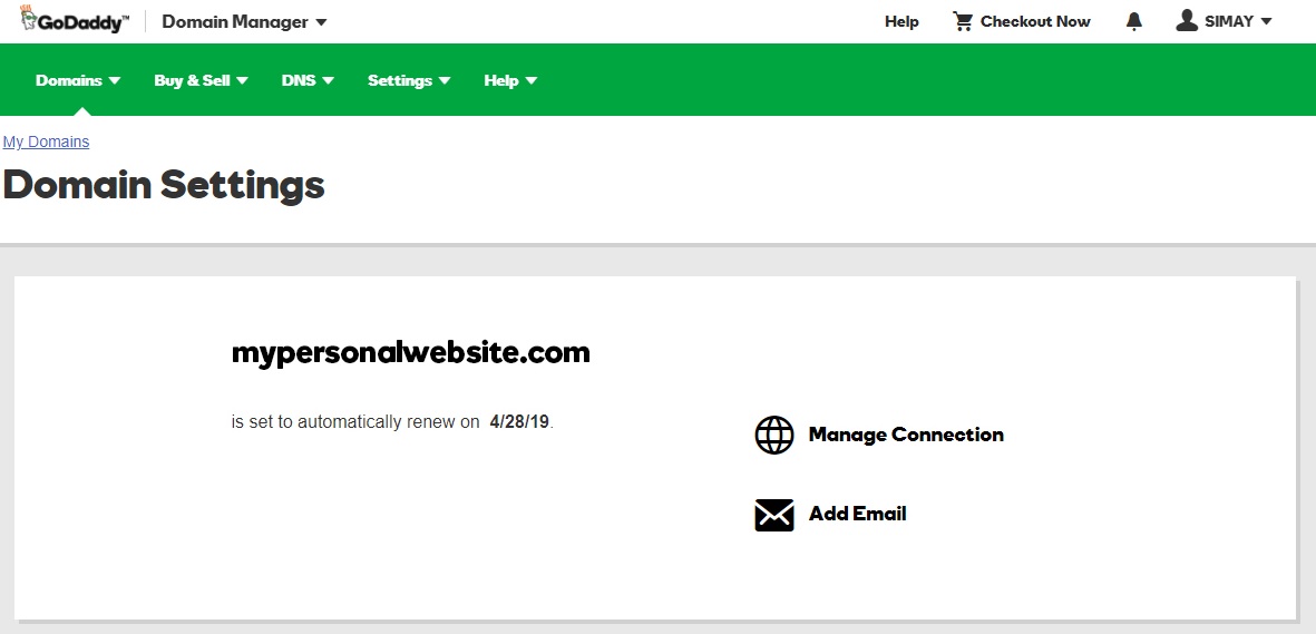 how to connect domain name to your hosting account godaddy account manager domains