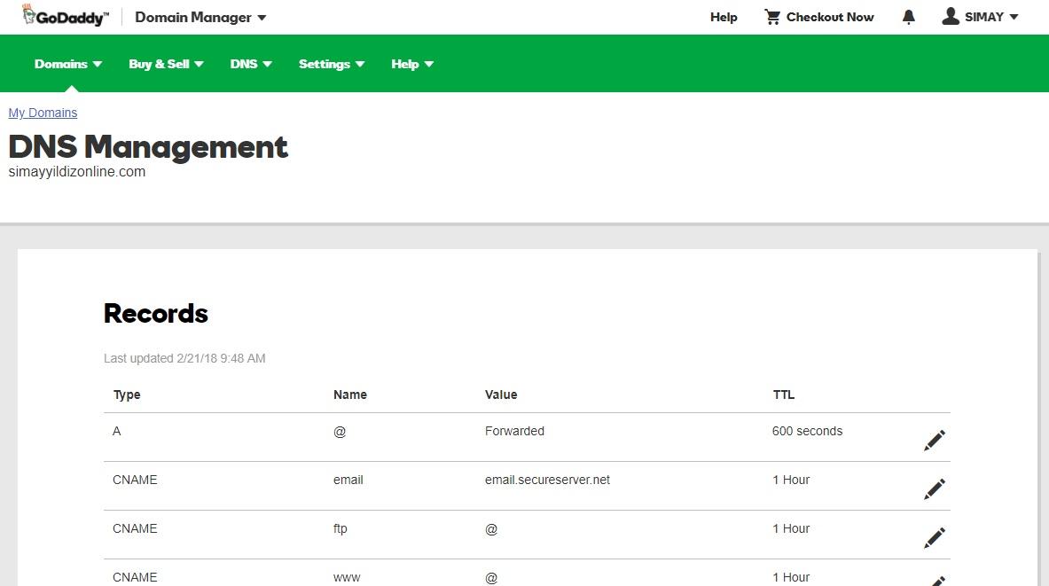 كيفية ربط اسم النطاق باستضافتك. إدارة حسابات DNS