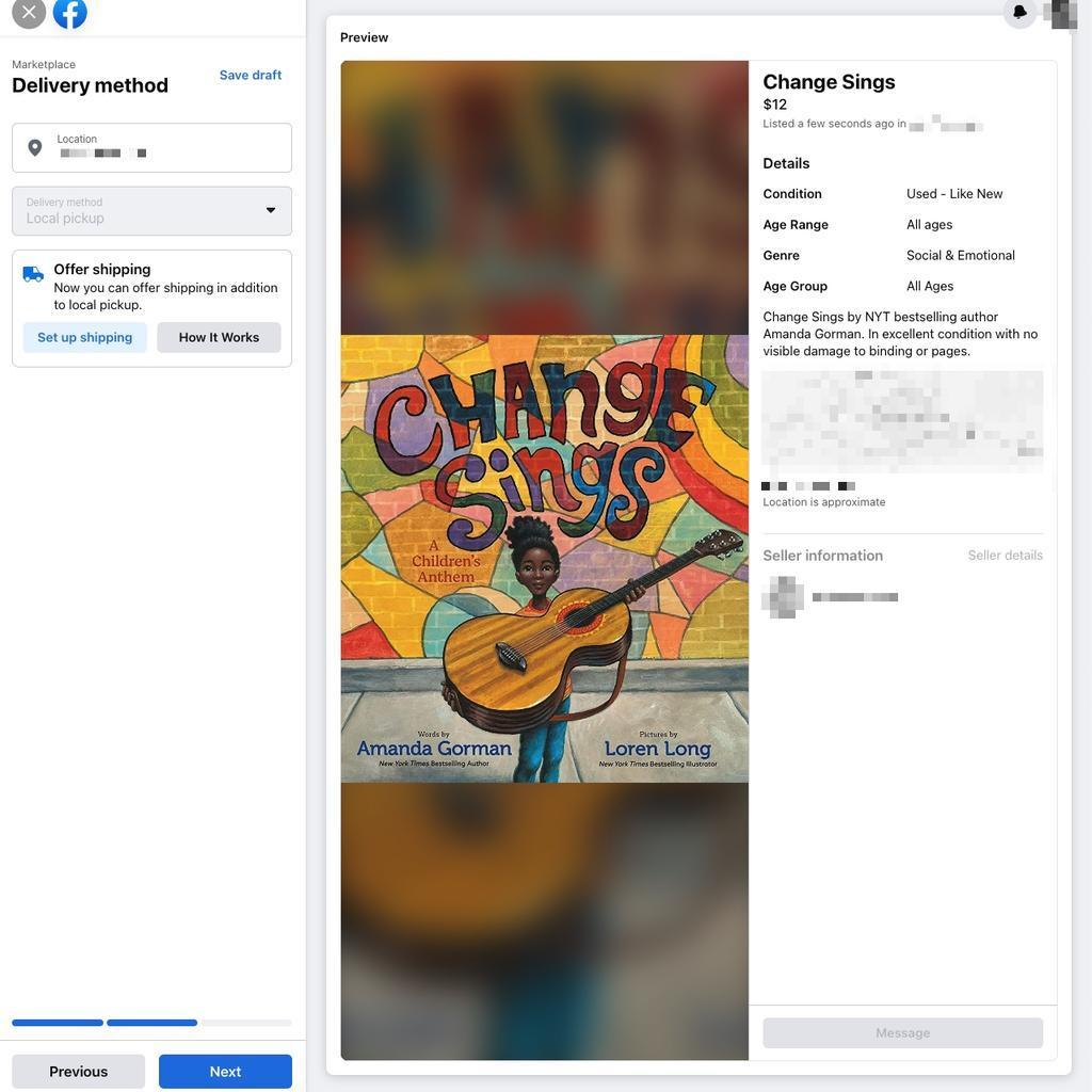 enter the delivery method of your listing