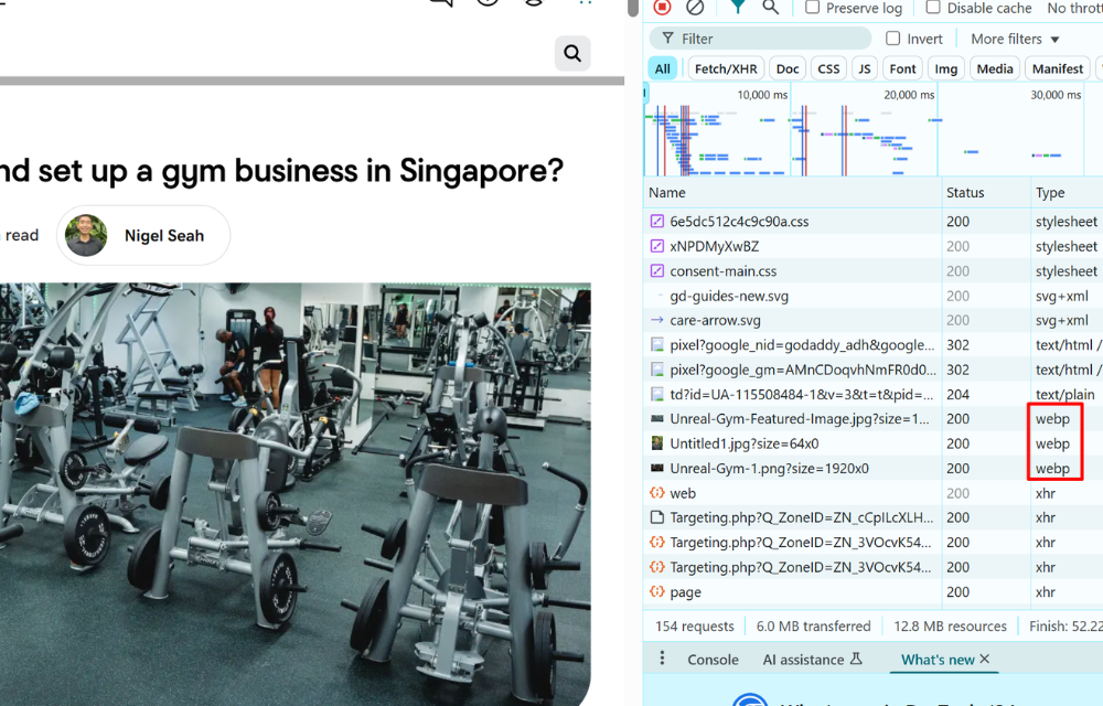 WEBP IMAGES ON GODADDY’S SITE