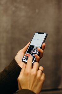 Woman Using an App on Her Smartphone