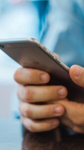 Health Tips Person on iPhone