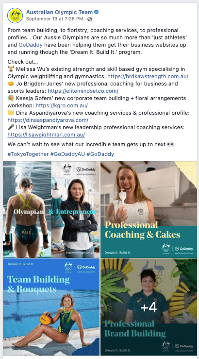 Australian Olympic Committee social post