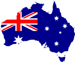 Graphic in the shape of Australia